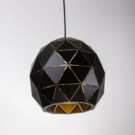 علاقي اسود كروي معدني مضلع