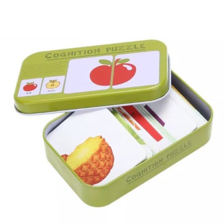 لعبة صندوق يحتوي على ورق فواكه و خضار