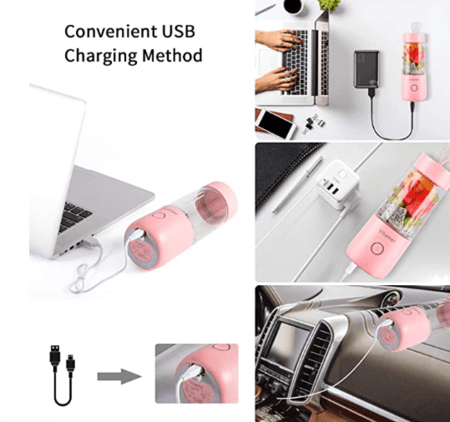 مكينة العصير المحمولة تعمل ببطاريات الليثيوم حجم 350مل و 500 مل