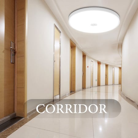 إضاءة ليد 12W موفرة بمستشعر حركة PIR وضوء