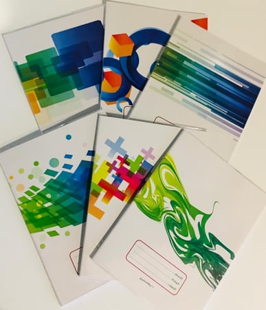 12 حبة , دفاتر انجليزي عادي 6 أشكال 60 ورقة