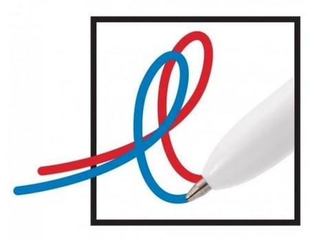 3 في 1 قلم اللمس المتعدد قلم أحمر وأزرق ولمس للهواتف الذكية مع جيب حماية ONLINE