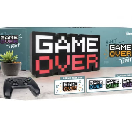 Paladone 8 Bit Pixel Game Over Light