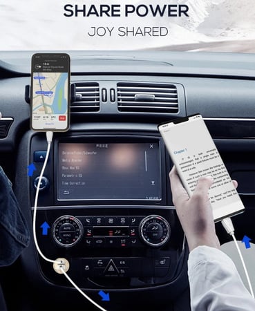 راس شاحن للسيارة سريع الشحن مع كيبل شحن ابل