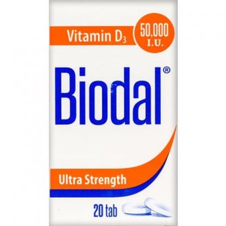 Biodal Vitamin D3 50000 IU 20 Tablets | بيودال 50000 وحدة دولية 20 قرص