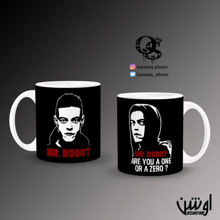 Mug-007- كوب mr robot - مستر روبوت