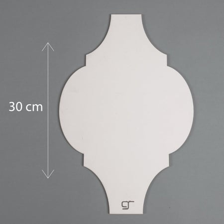 لوح خشب MDF شكل 3 مقاس 20*30 سم (1 حبة)