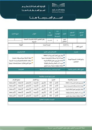 خطة تحسين طفولة مبكرة