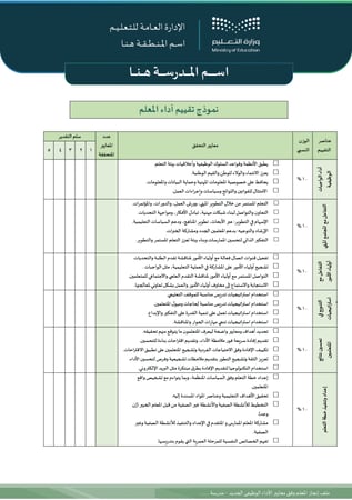 ملف انجاز المعلم