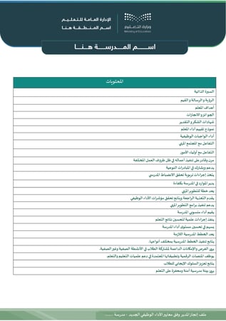 ملف إنجاز مدير المدرسة