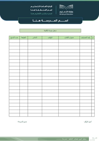 سجل أمين مصادر التعلم