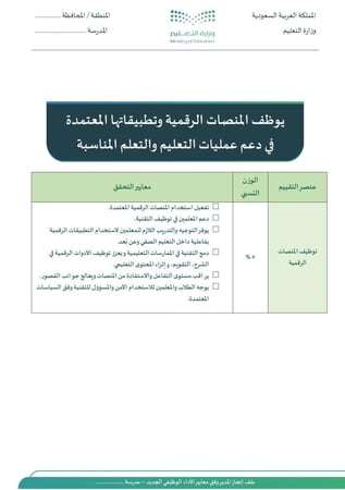 ملف إنجاز مدير المدرسة