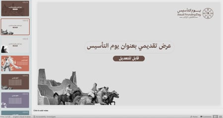 قالب بوربوينت يوم التأسيس السعودي