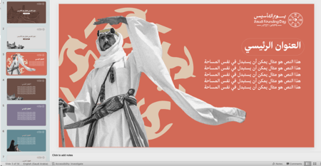 قالب بوربوينت يوم التأسيس السعودي