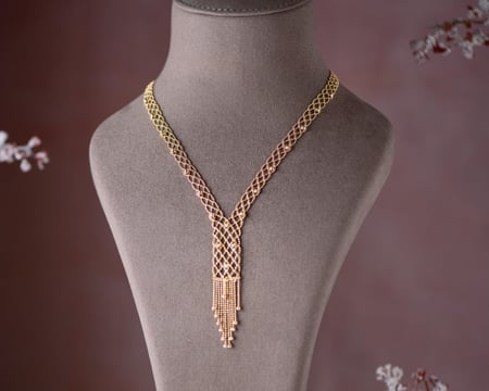 سبحة ذهب إيطالية ملكية عيار 21 (الطول:  60 سم)