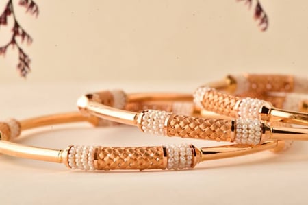 غوايش مقاس 19 من الذهب البحريني الصافي عيار 21