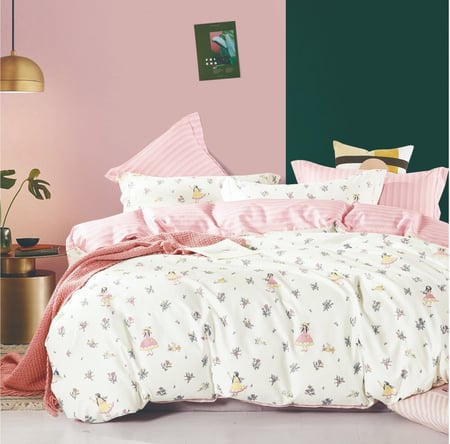 مفرش نفر ونص قطن 4 قطع