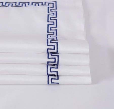 مفرش نفرين سوبر كنج فاخر قطن طبيعي100% تطريز كحلي