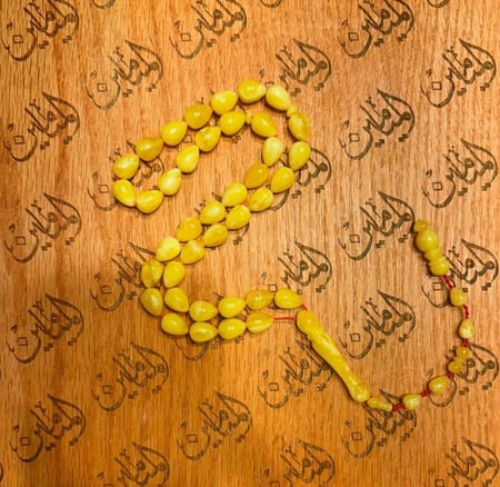 سبحة بكلايت قص دمعة خام امريكي خراطة نظيف رنه وصوت وكثافه 12في10ملي عدد الخرز 39