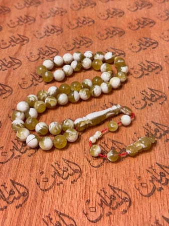 سبحة بكلايت خام امريكي خراطة نظيف رنه وصوت وكثافه 12.5ملي عدد الخرز 47