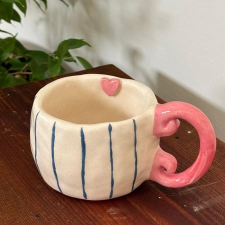 كوب مخطط ازرق 200 ml