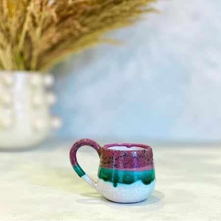 كوبين بمقبض وبدون خزف يدوي