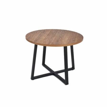 طاولة دائرية مودرن لون بني غامق