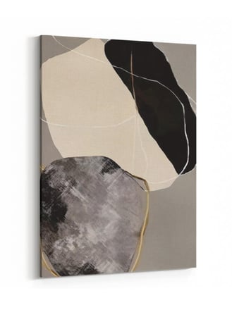 لوحة كانفاس على إطار خشبي بتصميم نمط فنى للصخور