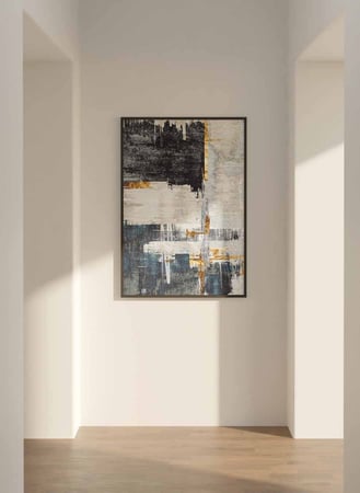 لوحة كانفاس على إطار خشبي، تصميم فن تجريدى ، للمنزل، غرفة المعيشة، المكتب، الديكور