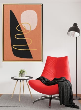 لوحة كانفاس على إطار خشبي بتصميم عصري