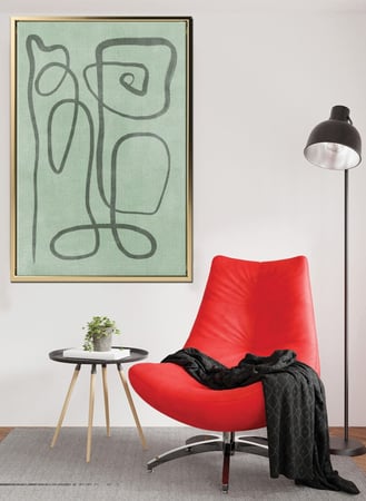 لوحة كانفاس على إطار خشبي بتصميم فن تجريدي