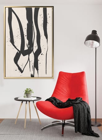 لوحة كانفاس على إطار خشبي بتصميم نمط فني حديث