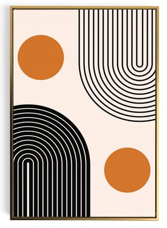 لوحة كانفاس على إطار خشبي بتصميم فن تجريدي