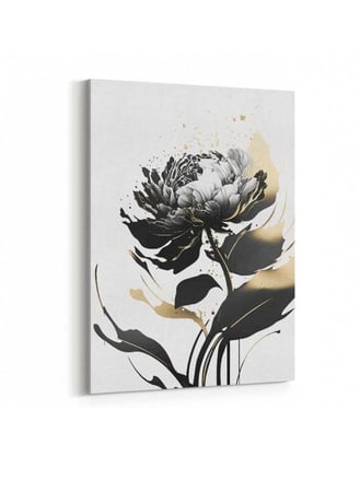 لوحة كانفاس على إطار خشبي، تصميم نمط فنى لزهرة ، للمنزل، غرفة المعيشة، المكتب، الديكور