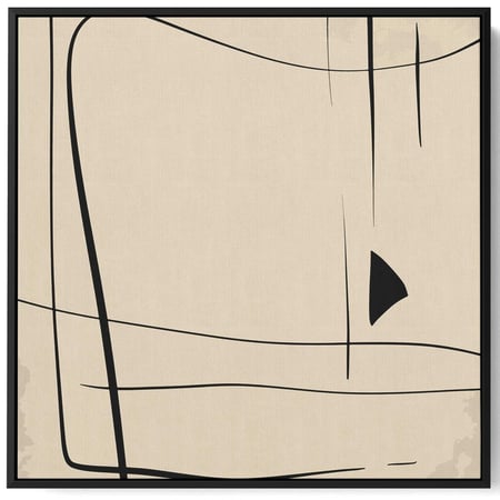 لوحة كانفاس على إطار خشبي بتصميم فن تجريدي سكندنافى