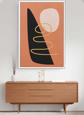 لوحة كانفاس على إطار خشبي بتصميم عصري