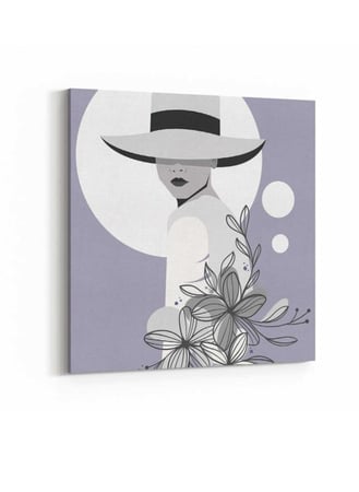 اشتر لوحة بورتريه بتصميم سيدة أنيقة بالوان هادئة تضفي لمسة جمال للحائط