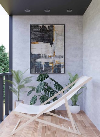 لوحة كانفاس على إطار خشبي، تصميم فن تجريدى ، للمنزل، غرفة المعيشة، المكتب، الديكور