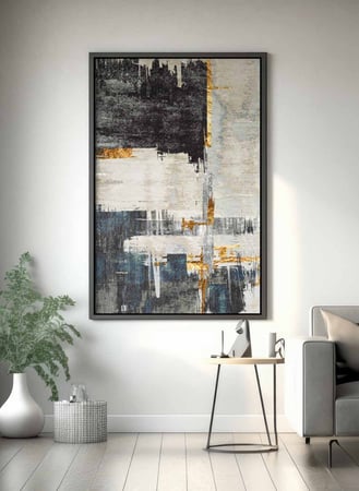 لوحة كانفاس على إطار خشبي، تصميم فن تجريدى ، للمنزل، غرفة المعيشة، المكتب، الديكور