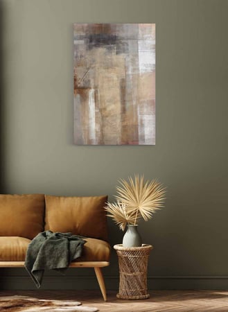 لوحة كانفس صغيرة بتصميم فن تجريدي لشاطئ البحر بمظهر جذاب وأنيق