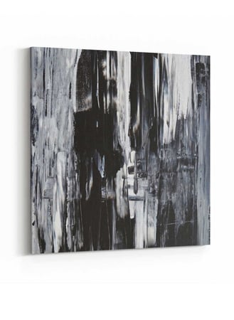 لوحة كانفاس مربع على إطار خشبي، تصميم فن تجريدي، للمنزل، غرفة المعيشة، المكتب، الديكور