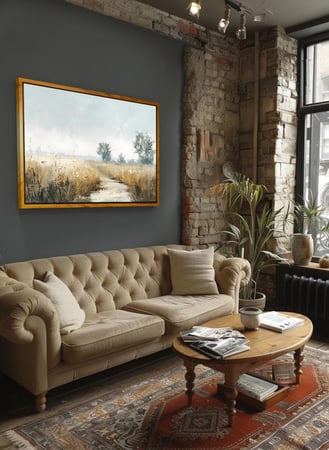 لوحة كانفاس للريف الهادئ