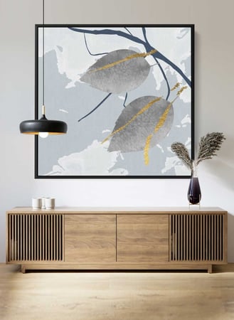 لوحة كانفاس على إطار خشبي بتصميم فن تجريدي