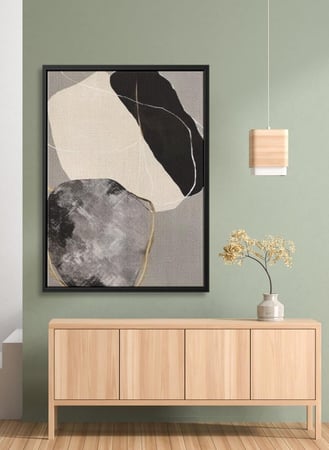 لوحة كانفاس على إطار خشبي بتصميم نمط فنى للصخور