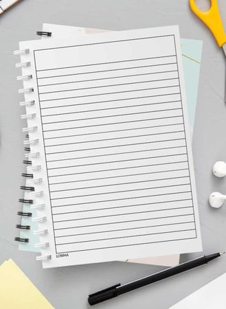 دفتر عربي سلك للمدرسة ٦٠ ورقة بغلاف من الورق المقوى للغة العربية بتصميم لغتى بألوان فاتحة