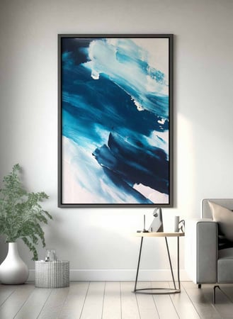 اشتر لوحة امواج البحر بتصميم فن تجريدى لديكور المنزل والمكتب