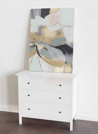 لوحة كانفاس على إطار خشبي، تصميم فن تجريدى للزهور، للمنزل، غرفة المعيشة، المكتب، الديكور