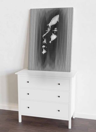 لوحة كانفاس على إطار خشبي، تصميم وجه امرأه، للمنزل، غرفة المعيشة، المكتب، الديكور