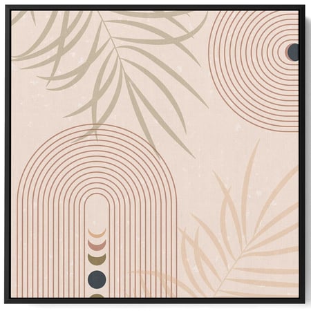 لوحة كانفاس على إطار خشبي بتصميم فن تجريدي لمراحل القمر