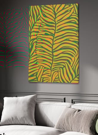 اشتر لوحه كبيرة بتصميم نمط فني للنباتات تصميم فخم لديكور الجدار